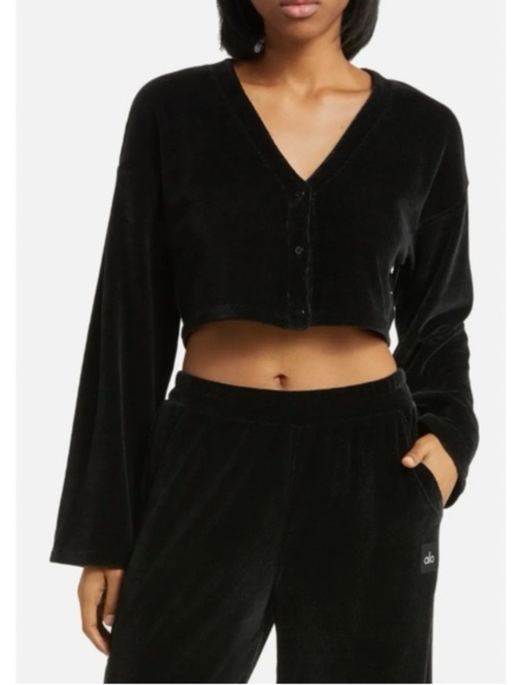 alo velvet cardigan